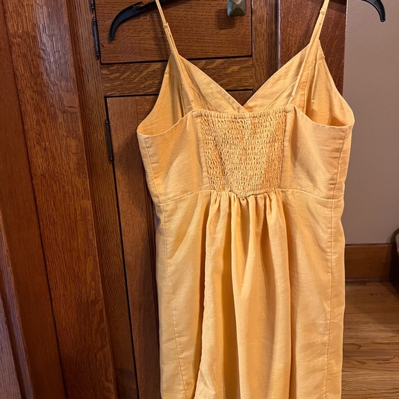 American Eagle Outfitters Yellow Cotton Sundress Size Small Petite EUC - Picture 4 of 4